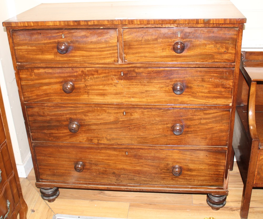 An early Victorian mahogany chest, W.108cm D.51cm H.108cm